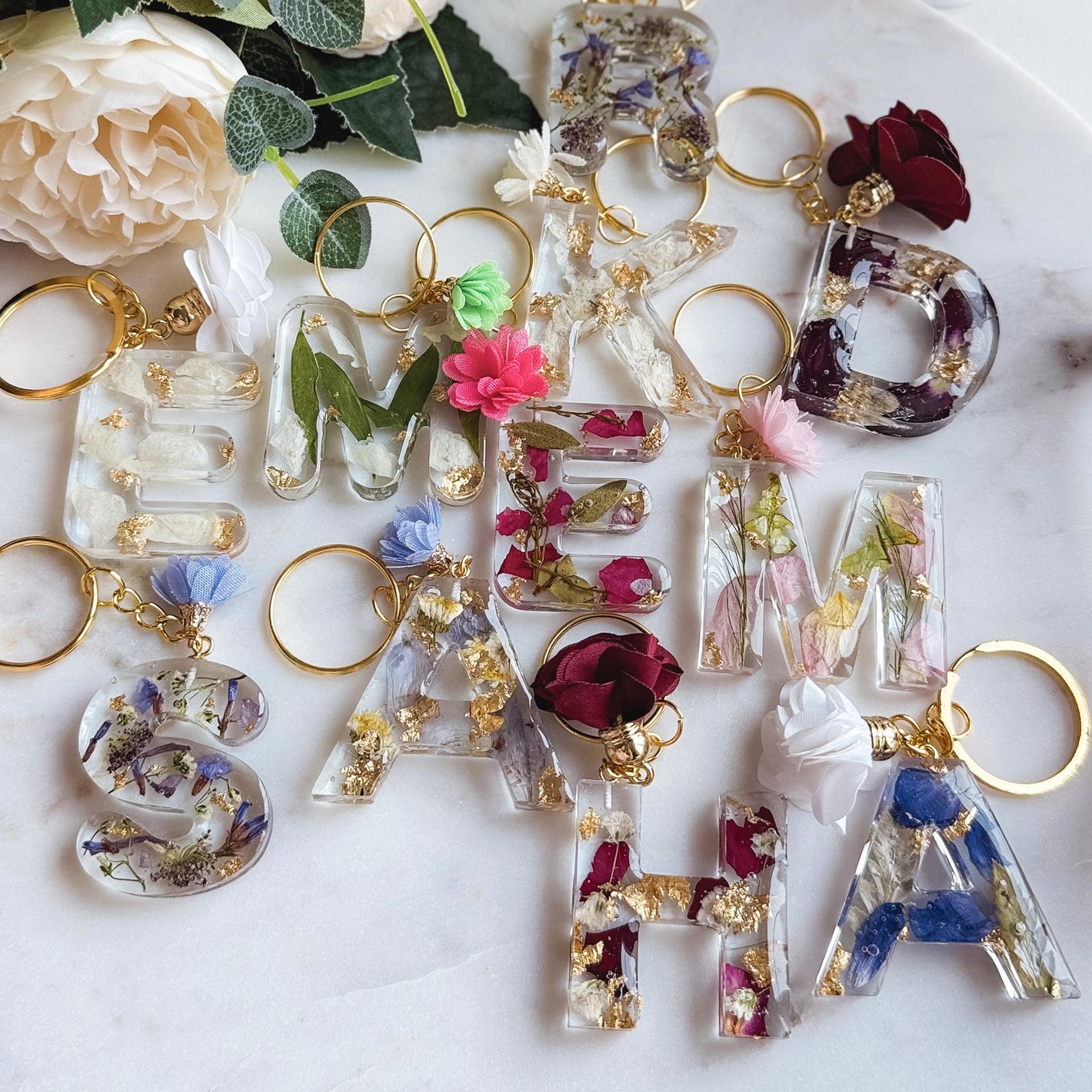 Flowers Preservation Keychain
