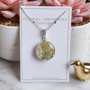 flower preservation jewelry necklace