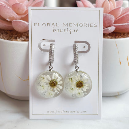 Earrings – Medium Round / Silver Steel