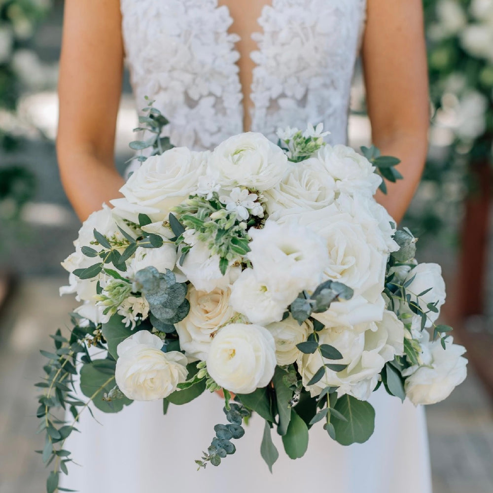 Fresh wedding bouquet before preservation