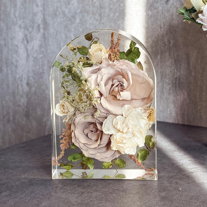 3D Resin Flower Blocks — Arch Small 7" × 5"