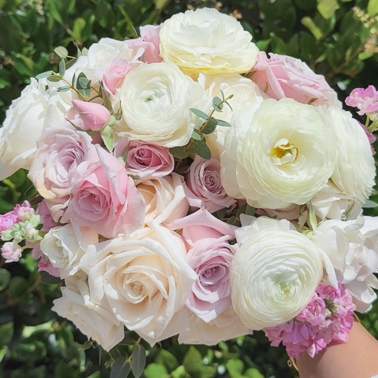 Wedding bouquet before resin flower preservation