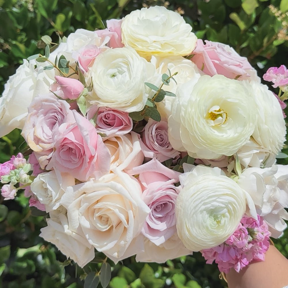 Wedding bouquet before resin flower preservation