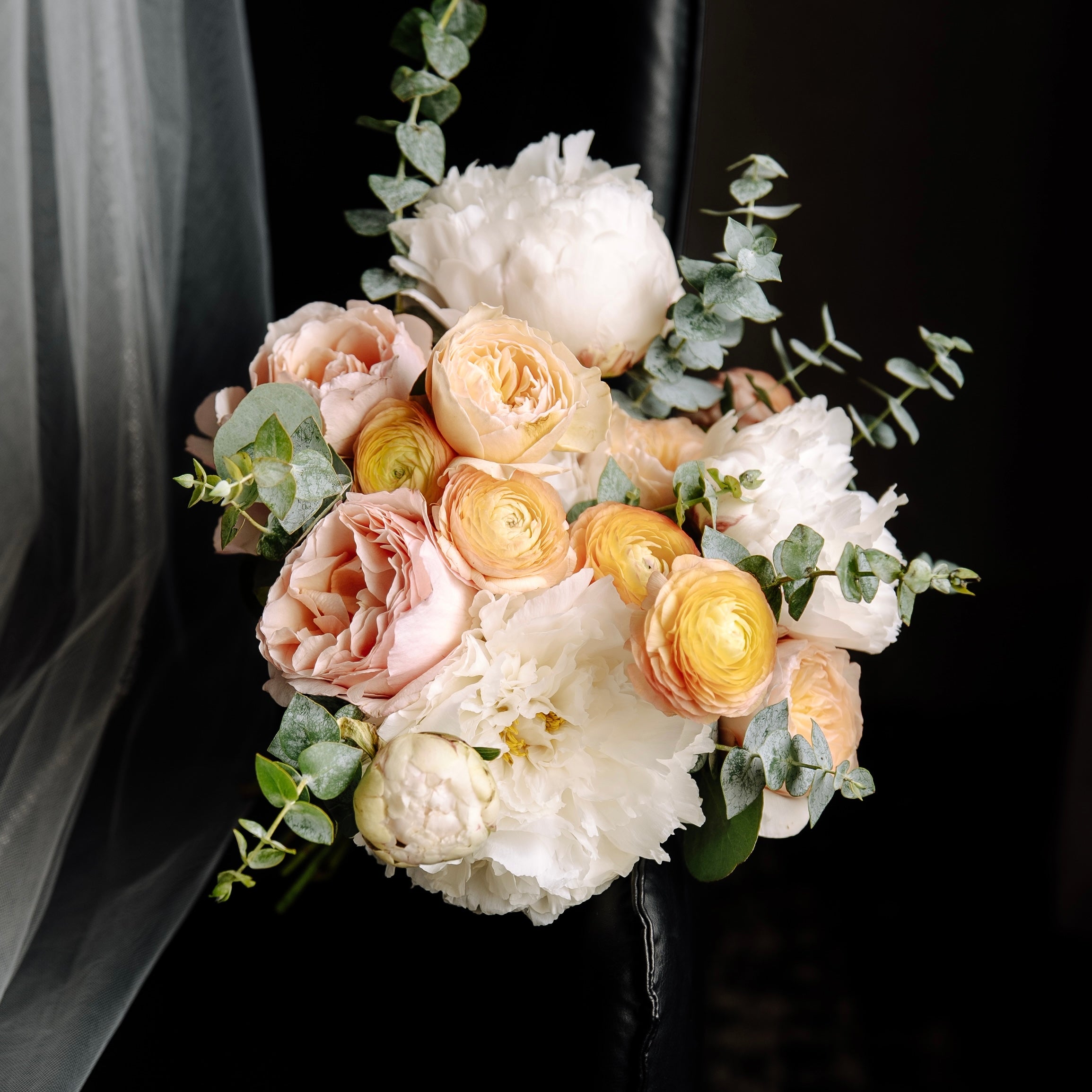 Fresh wedding bouquet before preservation