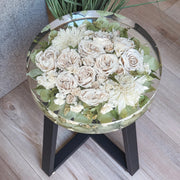 bouquet preservation coffe table