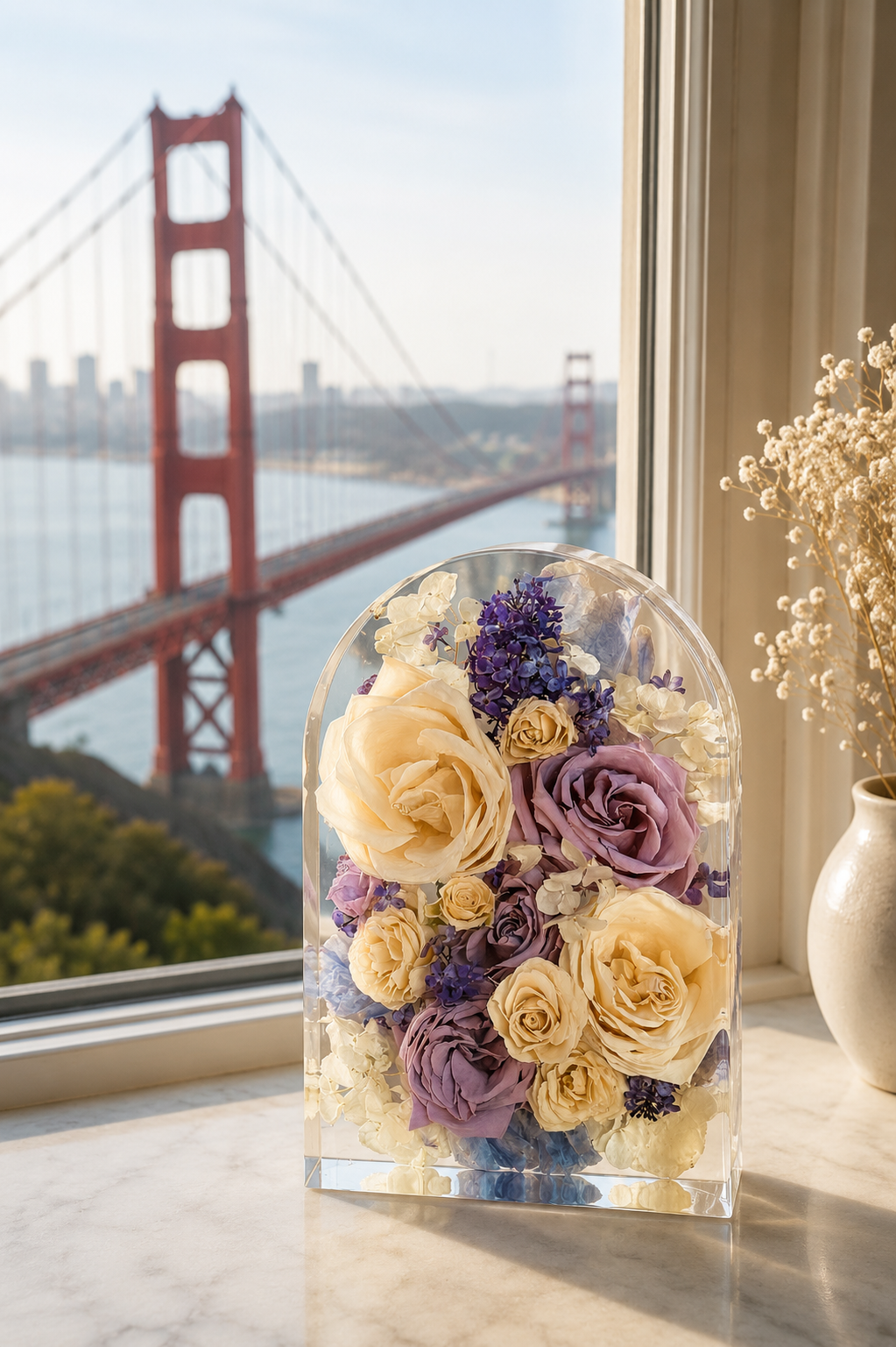 Preserved San Francisco Bay Area wedding bouquet flowers