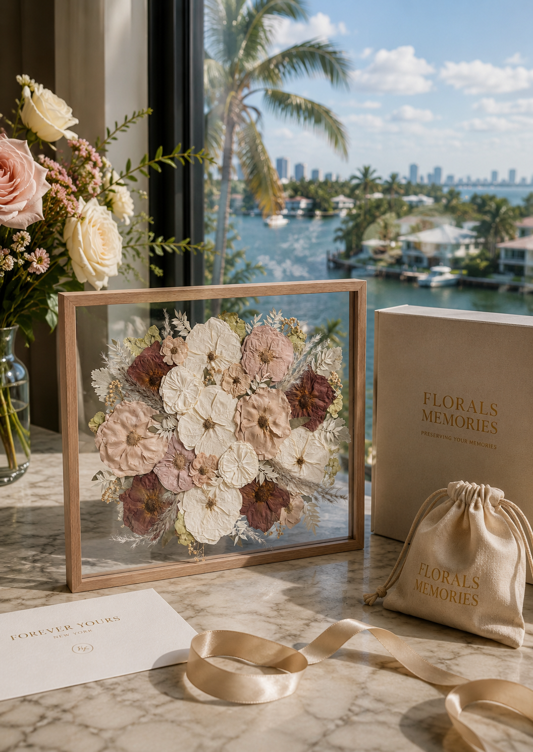 Preserved Florida wedding bouquet flowers
