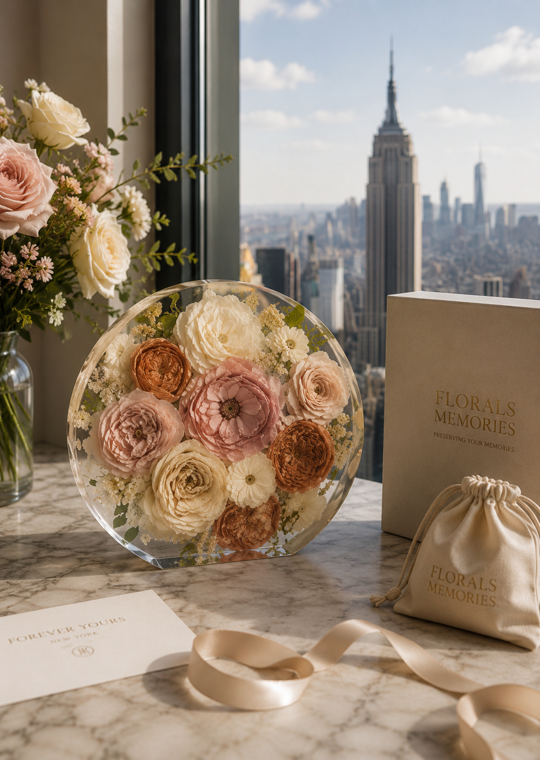 Preserved New York wedding bouquet flowers