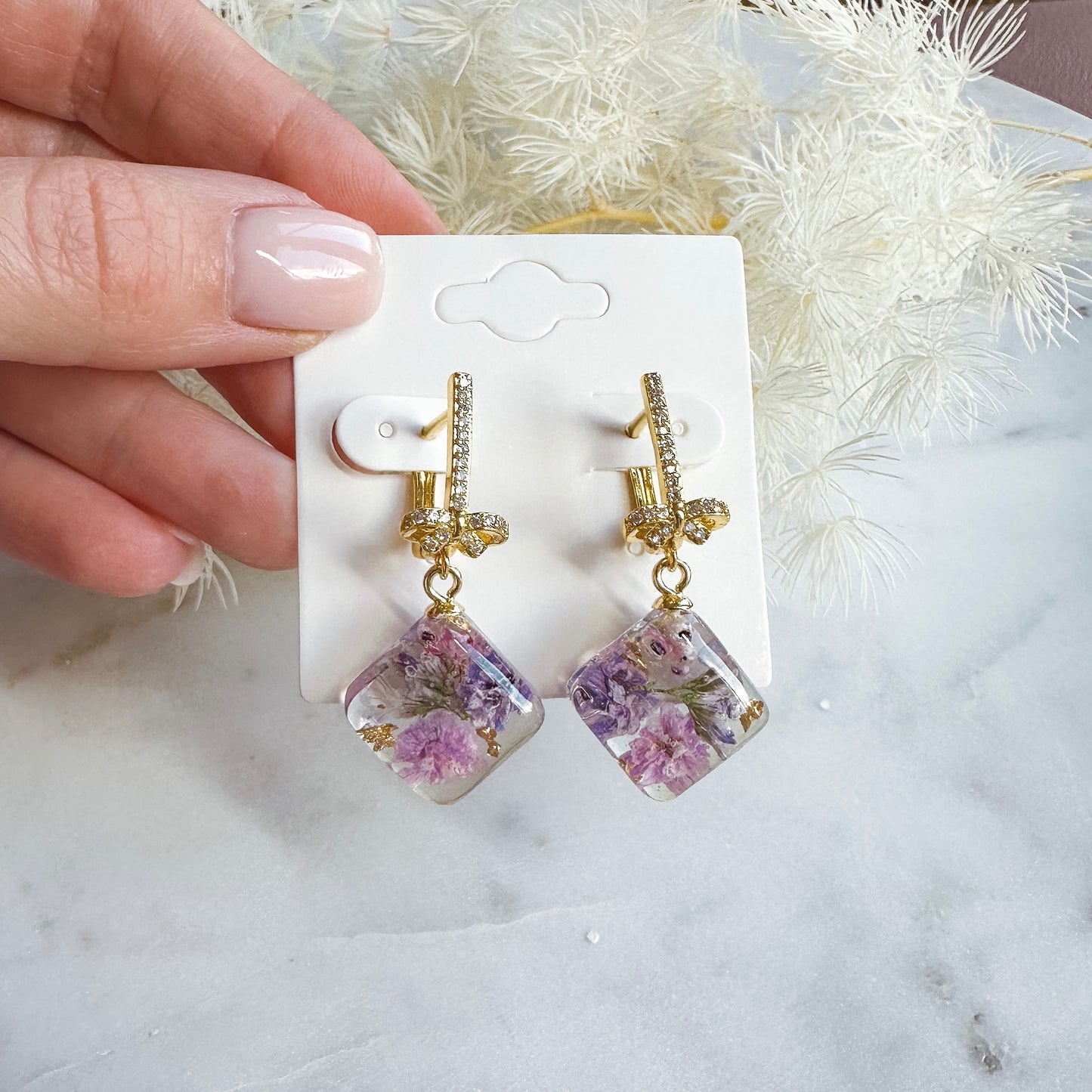 Earrings Purple / Pink