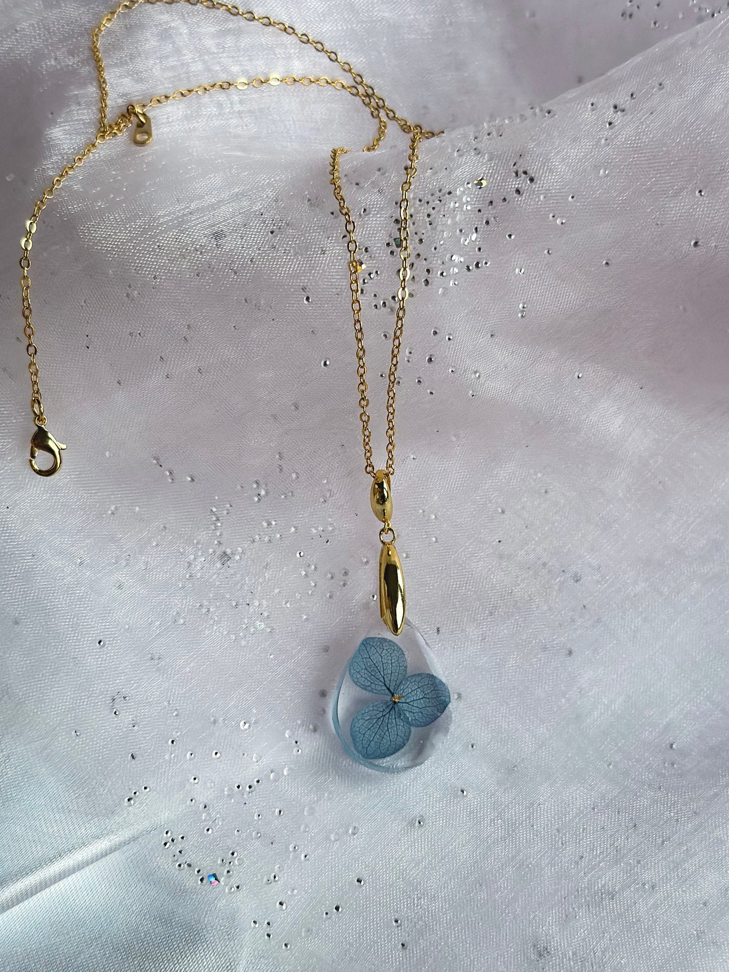 Necklace “Blue Hydrangea”