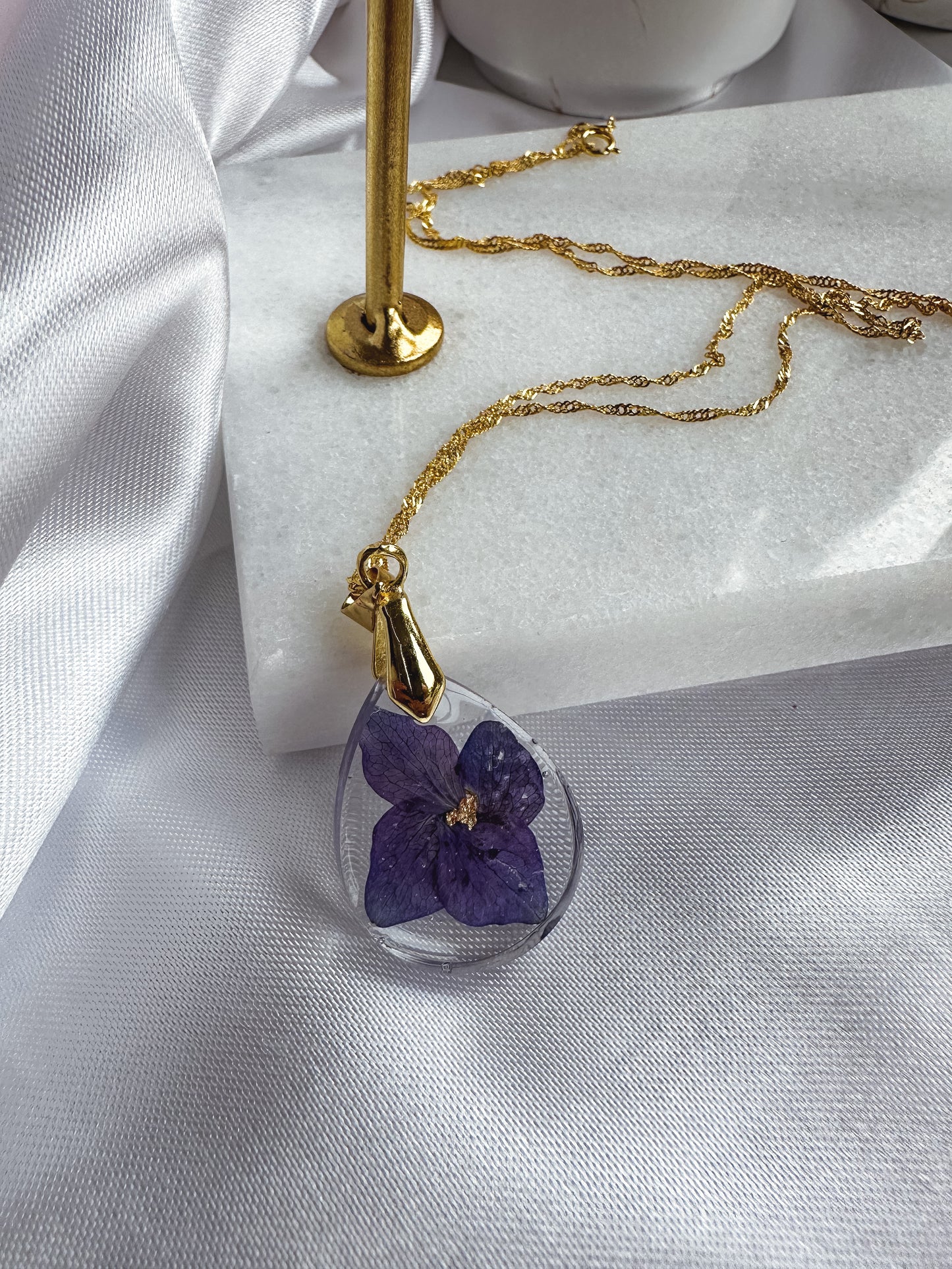 Necklace “Purple Hydrangea”
