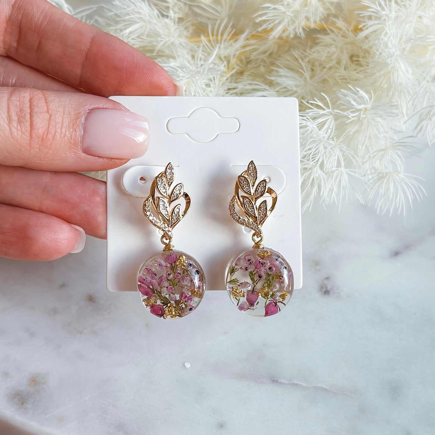 Earrings Pink/Golden