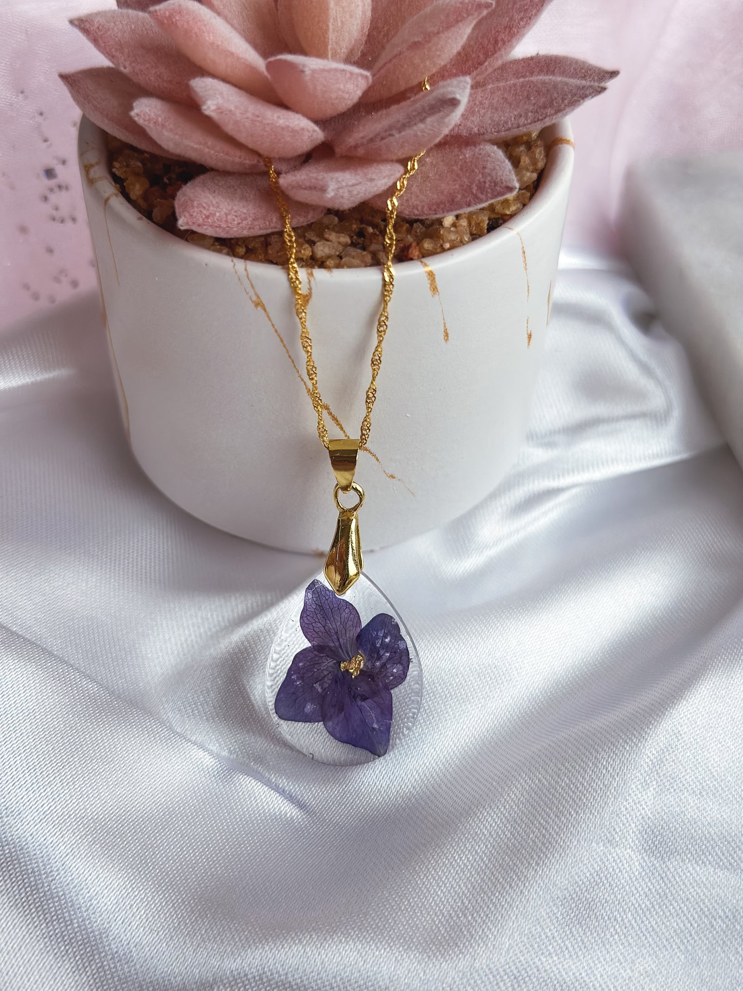 Necklace “Purple Hydrangea”